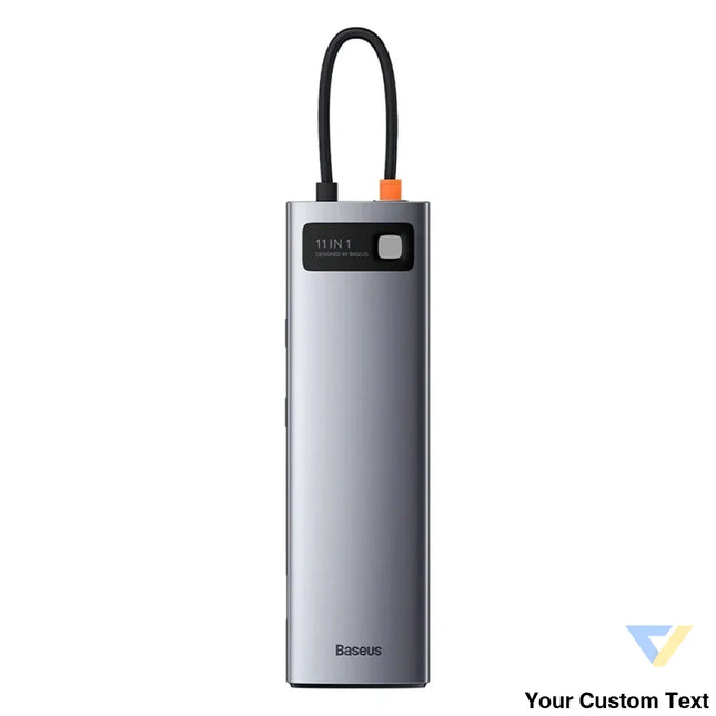 Hub 11in1 Baseus Metal Gleam Series USB C to 3x USB 3.0 + 2x HDMI + USB C PD + Ethernet RJ45 + microSD/SD + VGA + AUX