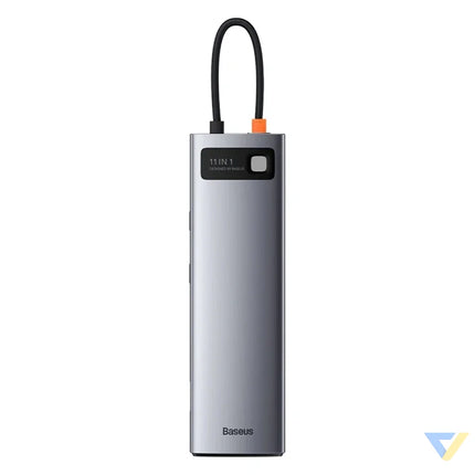 Hub 11in1 Baseus Metal Gleam Series USB C to 3x USB 3.0 + 2x HDMI + USB C PD + Ethernet RJ45 + microSD/SD + VGA + AUX
