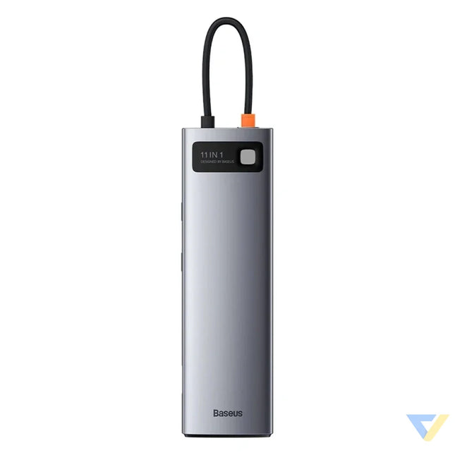 Hub 11in1 Baseus Metal Gleam Series USB C to 3x USB 3.0 + 2x HDMI + USB C PD + Ethernet RJ45 + microSD/SD + VGA + AUX