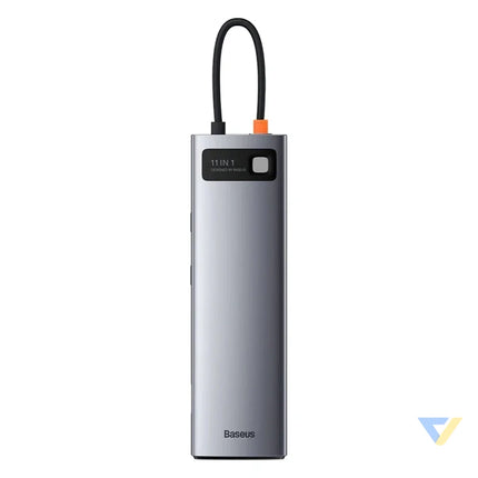 Hub 11in1 Baseus Metal Gleam Series USB C to 3x USB 3.0 + 2x HDMI + USB C PD + Ethernet RJ45 + microSD/SD + VGA + AUX