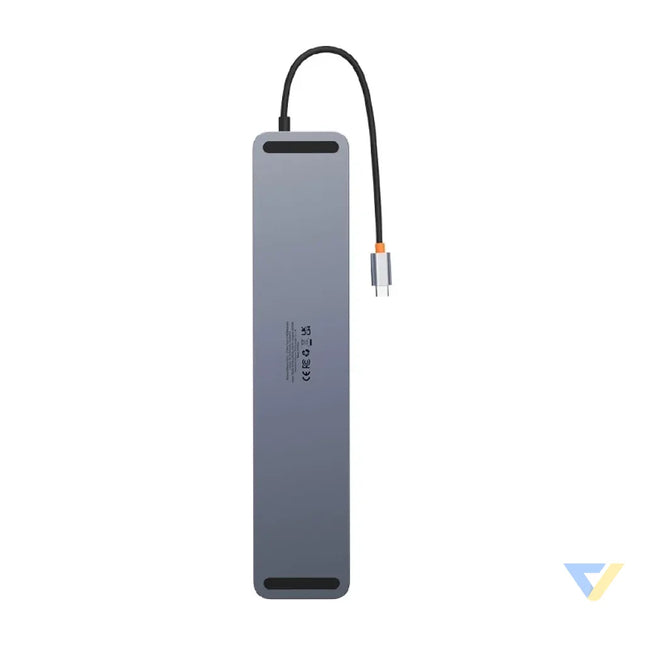 Hub 12w1 Baseus EliteJoy Gen2 series USB C do 2xHDMI + 3xUSB 3.0 + PD + DP + SD/TF + RJ45 + Type C + 3.5mm (dark grey)