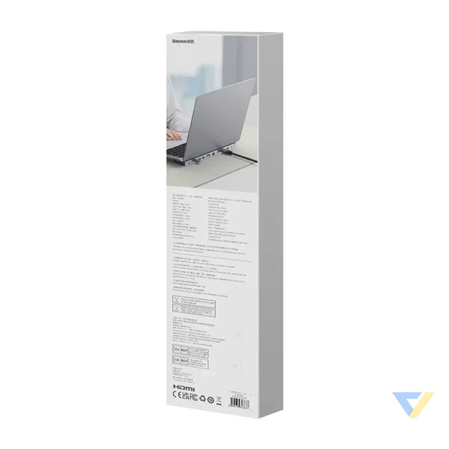 Hub 12w1 Baseus EliteJoy Gen2 series USB C do 2xHDMI + 3xUSB 3.0 + PD + DP + SD/TF + RJ45 + Type C + 3.5mm (dark grey)