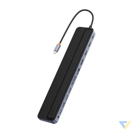 Hub 12w1 Baseus EliteJoy Gen2 series USB C do 2xHDMI + 3xUSB 3.0 + PD + DP + SD/TF + RJ45 + Type C + 3.5mm (dark grey)