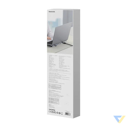 Hub 12w1 Baseus EliteJoy Gen2 series USB C do 2xHDMI + 3xUSB 3.0 + PD + DP + SD/TF + RJ45 + Type C + 3.5mm (dark grey)