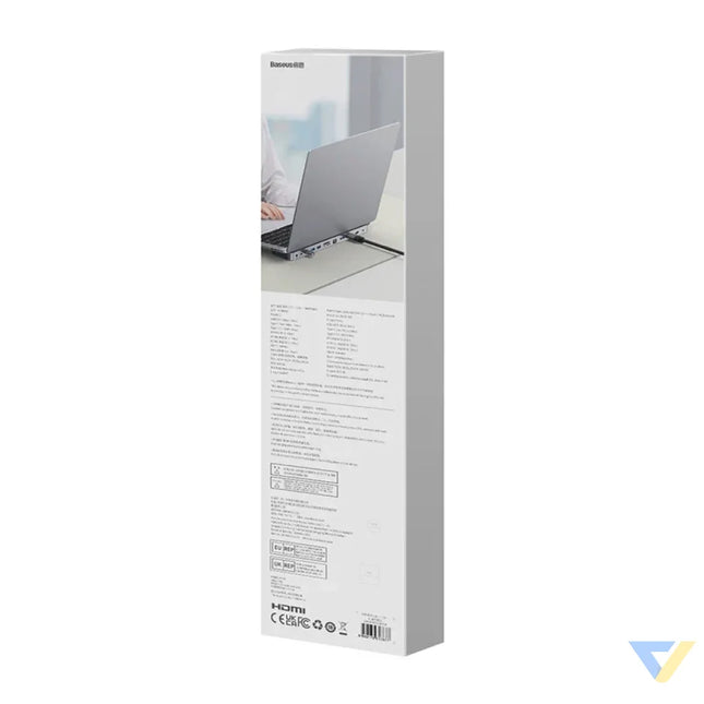 Hub 12w1 Baseus EliteJoy Gen2 series USB C do 2xHDMI + 3xUSB 3.0 + PD + DP + SD/TF + RJ45 + Type C + 3.5mm (dark grey)