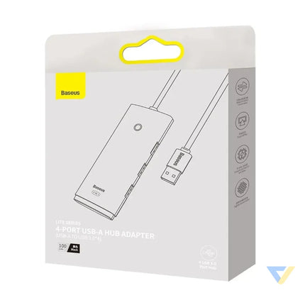 Hub 4in1 Baseus Lite Series USB to 4x USB 3.0 1m (Black) Hubs