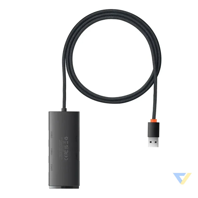 Hub 4in1 Baseus Lite Series USB to 4x USB 3.0 1m (Black) Hubs