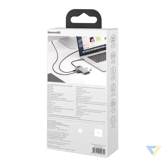 Hub 4in1 Baseus Metal Gleam Series USB C to USB 3.0 + USB 2.0 + HDMI + USB C PD Hubs