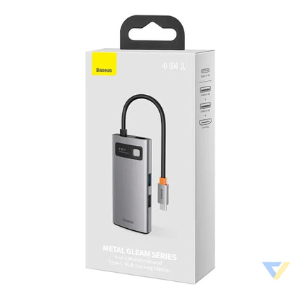 Hub 4in1 Baseus Metal Gleam Series USB C to USB 3.0 + USB 2.0 + HDMI + USB C PD Hubs