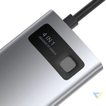 Hub 4in1 Baseus Metal Gleam Series USB C to USB 3.0 + USB 2.0 + HDMI + USB C PD Hubs