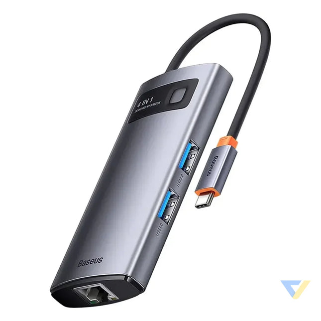 Hub 4in1 Baseus Metal Gleam Series USB C to 3x USB 3.0 + Ethernet RJ45 Hubs