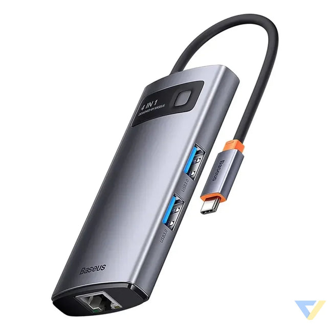 Hub 4in1 Baseus Metal Gleam Series USB C to 3x USB 3.0 + Ethernet RJ45 Hubs