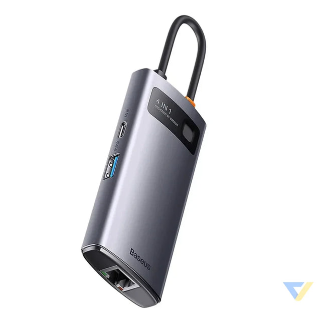 Hub 4in1 Baseus Metal Gleam Series USB C to 3x USB 3.0 + Ethernet RJ45 Hubs