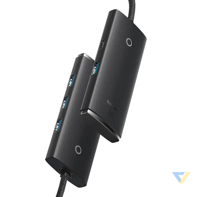 Hub 4w1 Baseus Lite Series USB do 4x USB 3.0 2m (czarny) Hubs