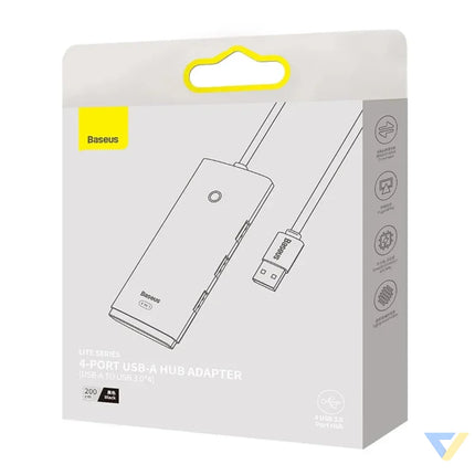 Hub 4w1 Baseus Lite Series USB do 4x USB 3.0 2m (czarny) Hubs