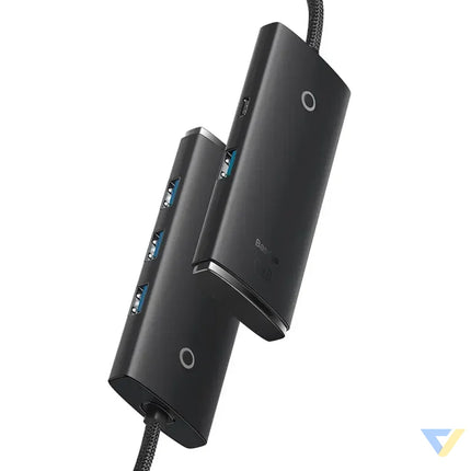 Hub 4w1 Baseus Lite Series USB do 4x USB 3.0 2m (czarny) Hubs
