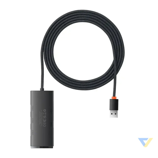 Hub 4w1 Baseus Lite Series USB do 4x USB 3.0 2m (czarny) Hubs
