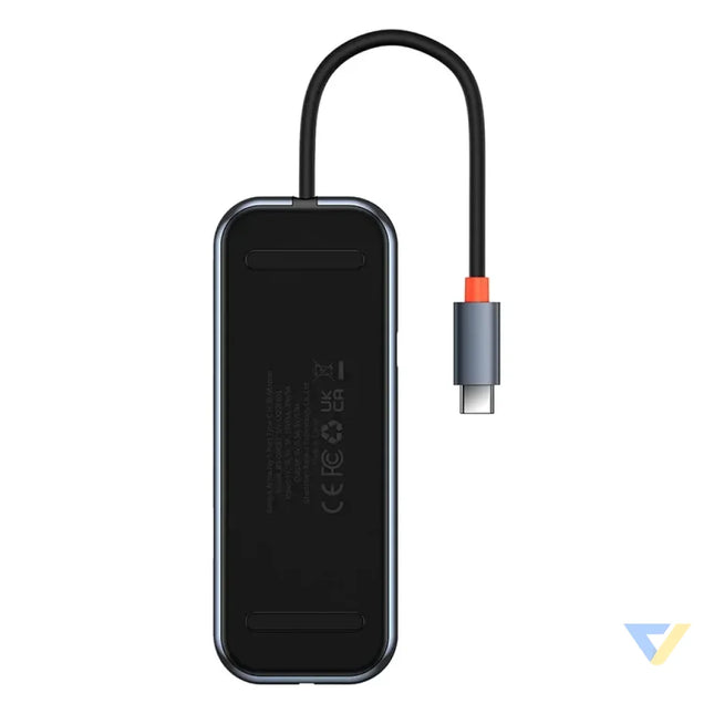 Hub 5in1 Baseus AcmeJoy series USB C to 2xUSB 3.0 + USB 2.0 + USB C PD + RJ45 (dark grey) Hubs