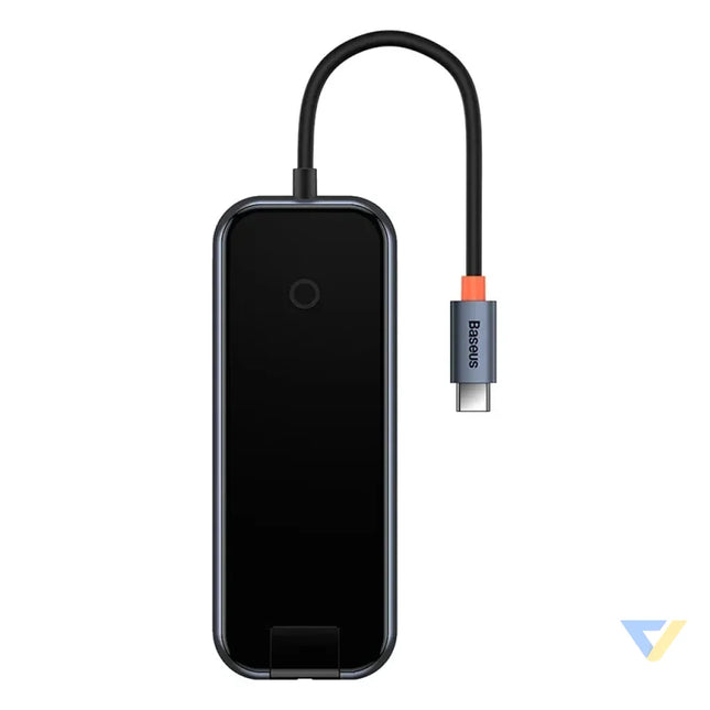 Hub 5in1 Baseus AcmeJoy series USB C to 2xUSB 3.0 + USB 2.0 + USB C PD + RJ45 (dark grey) Hubs