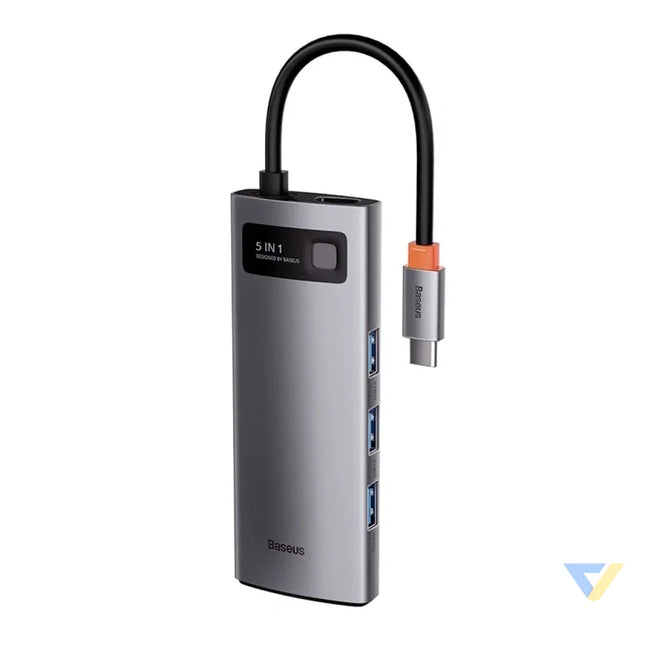 Hub 5in1 Baseus Metal Gleam Series USB C to 3x USB 3.0 + HDMI + USB C PD Hubs