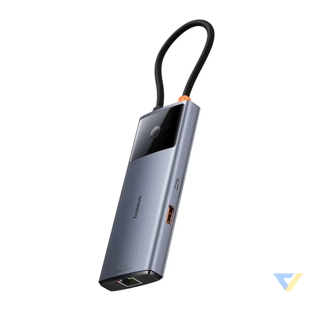 Hub 6in1 Baseus Metal Gleam 2 Series USB C to 2xUSB 3.0 + USB C + HDMI + USB C PD + Ethernet RJ45 Hubs