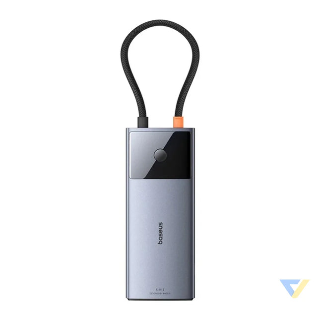 Hub 6in1 Baseus Metal Gleam 2 Series USB C to 2xUSB 3.0 + USB C + HDMI + USB C PD + Ethernet RJ45 Hubs