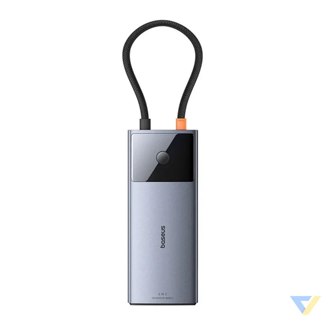 Hub 6in1 Baseus Metal Gleam 2 Series USB C to 2xUSB 3.0 + USB C + HDMI + USB C PD + Ethernet RJ45 Hubs