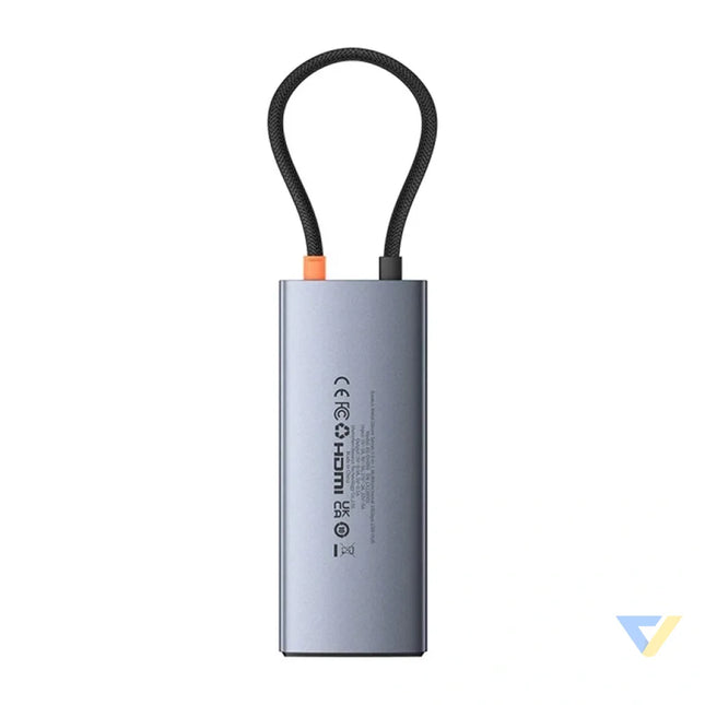 Hub 6in1 Baseus Metal Gleam 2 Series USB C to 2xUSB 3.0 + USB C + HDMI + USB C PD + Ethernet RJ45 Hubs