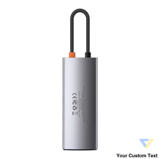 Hub 6in1 Baseus Metal Gleam Series USB C to 3x USB 3.0 + HDMI + USB C PD + Ethernet RJ45 Hubs