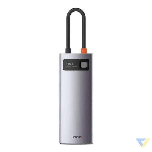 Hub 6in1 Baseus Metal Gleam Series USB C to 3x USB 3.0 + HDMI + USB C PD + Ethernet RJ45 Hubs