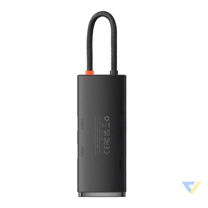 Hub 6w1 Baseus Lite Series USB C to 2x USB 3.0 + USB C PD + HDMI + SD/TF (black) Hubs