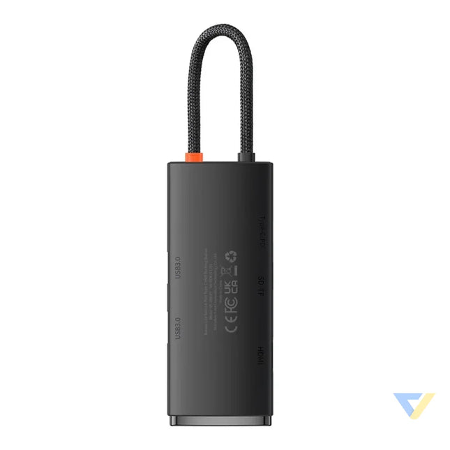 Hub 6w1 Baseus Lite Series USB C to 2x USB 3.0 + USB C PD + HDMI + SD/TF (black) Hubs