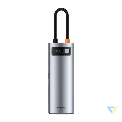 Hub 7in1 Baseus Gleam USB C to 1x HDMI4K 60Hz + 3x USB3.0 + 1x PD + 1x SD/TF (grey) Hubs