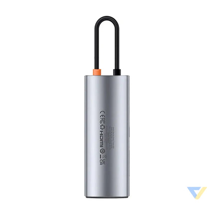 Hub 7in1 Baseus Gleam USB C to 1x HDMI4K 60Hz + 3x USB3.0 + 1x PD + 1x SD/TF (grey) Hubs