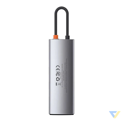 Hub 8in1 Baseus Metal Gleam Series USB C to 3x USB 3.0 + HDMI + USB C PD + Ethernet RJ45 + microSD/SD Hubs