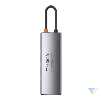 Hub 8in1 Baseus Metal Gleam Series USB C to 3x USB 3.0 + HDMI + USB C PD + Ethernet RJ45 + microSD/SD Hubs