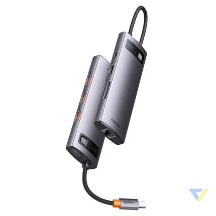 Hub 8in1 Baseus StarJoy Series USB C to 3x USB 3.1 + HDMI + USB C PD + RJ45 + microSD/SD Hubs