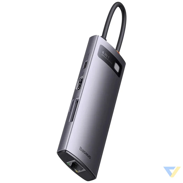 Hub 8w1 Baseus StarJoy Metal Glam Series USB C do HDMI + 3 x USB 3.0 + USB C PD + RJ45 + SD/TF Hubs