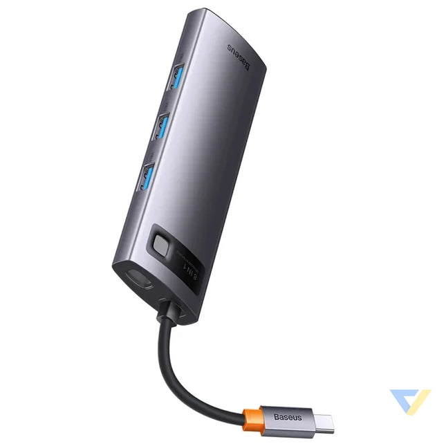 Hub 8w1 Baseus StarJoy Metal Glam Series USB C do HDMI + 3 x USB 3.0 + USB C PD + RJ45 + SD/TF Hubs