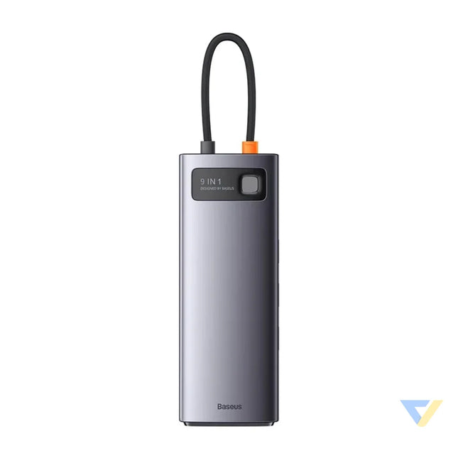 Hub 9in1 Baseus Metal Gleam Series USB C to 2x USB 3.0 + 2x HDMI + USB 2.0 + USB C PD + Ethernet RJ45 + microSD/SD Hubs