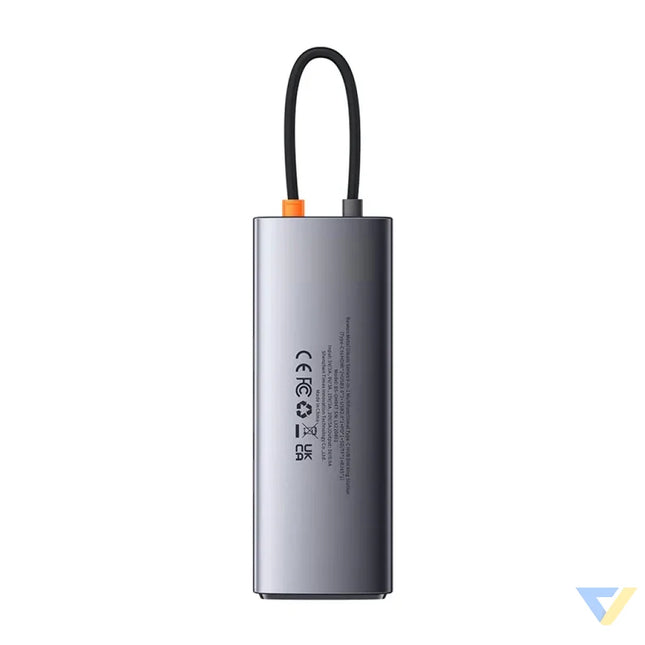 Hub 9in1 Baseus Metal Gleam Series USB C to 2x USB 3.0 + 2x HDMI + USB 2.0 + USB C PD + Ethernet RJ45 + microSD/SD Hubs