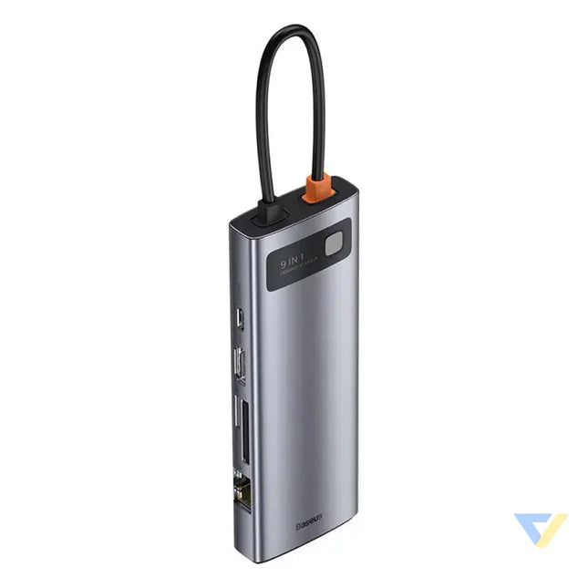 Hub 9in1 Baseus Metal Gleam Series USB C to 3x USB 3.0 + HDMI + USB C PD + Ethernet RJ45 + microSD/SD + VGA Hubs