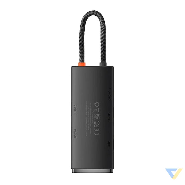 Hub Baseus OS Lite 6 Port (Type C to HDMI + USB3.0*2 + PD + SD/TF) (black Hubs