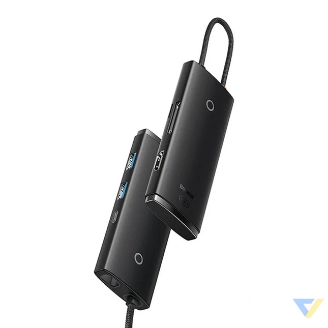 Hub Baseus OS Lite 6 Port (Type C to HDMI + USB3.0*2 + PD + SD/TF) (black Hubs