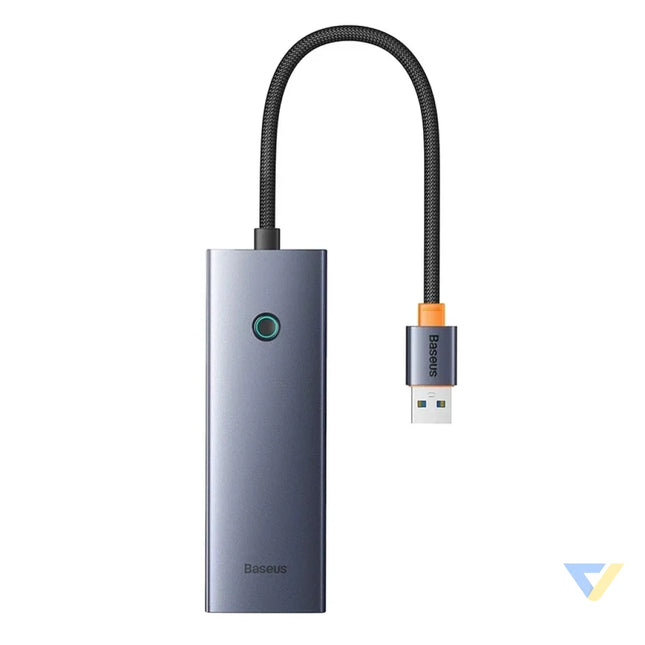 Hub Baseus UltraJoy Series Lite 4 Port (USB to USB 3.0*3 + RJ45*1 + USB C 5V) (gray) Hubs