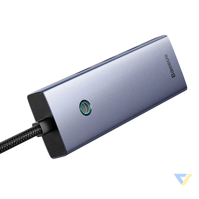 Hub Baseus UltraJoy Series Lite 4 Port (USB to USB 3.0*3 + RJ45*1 + USB C 5V) (gray) Hubs