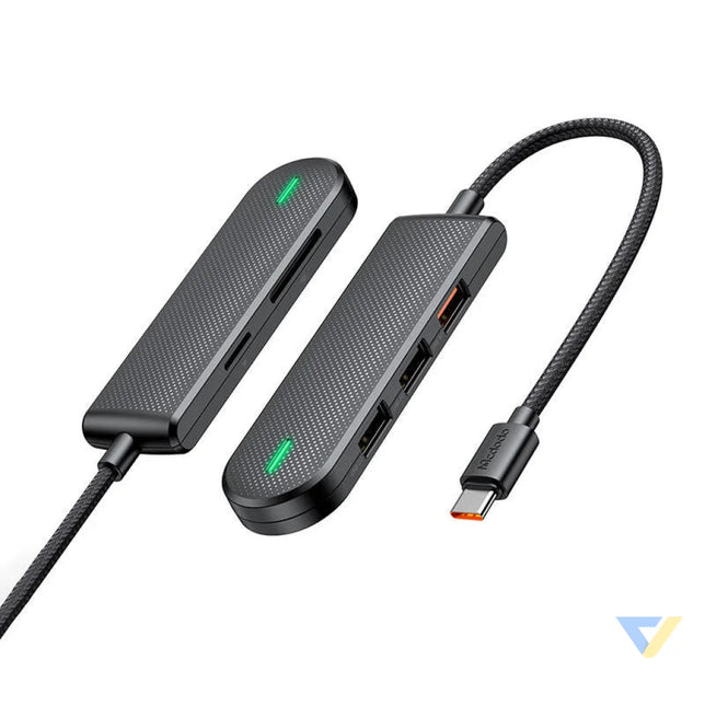 Hub USB C Mcdodo HU 1430 5w1 (USB2.0*3,USB3.0*1,SD/TF) Hubs