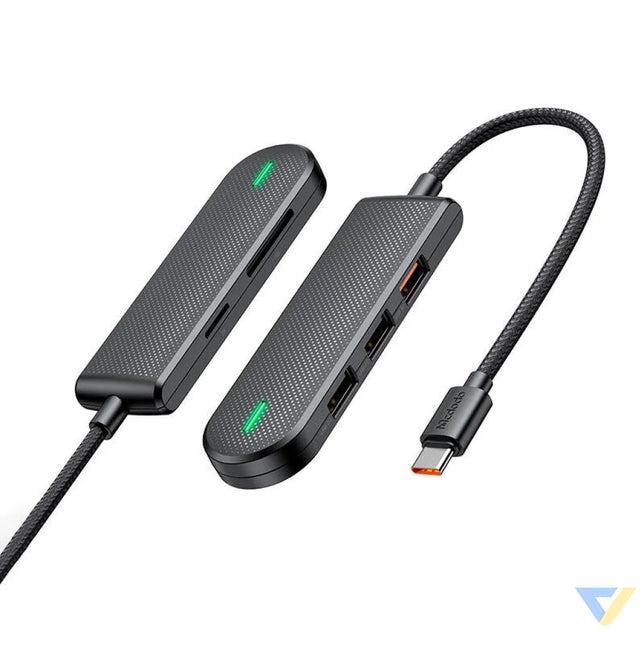 Hub USB C Mcdodo HU 1430 5w1 (USB2.0*3,USB3.0*1,SD/TF) Hubs