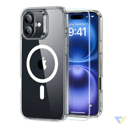 Hybrid Case (HaloLock) ESR for iPhone 16 with screen protection kit (clear)) Protective cases for smartphones