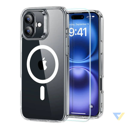 Hybrid Case (HaloLock) ESR for iPhone 16 with screen protection kit (clear)) Protective cases for smartphones